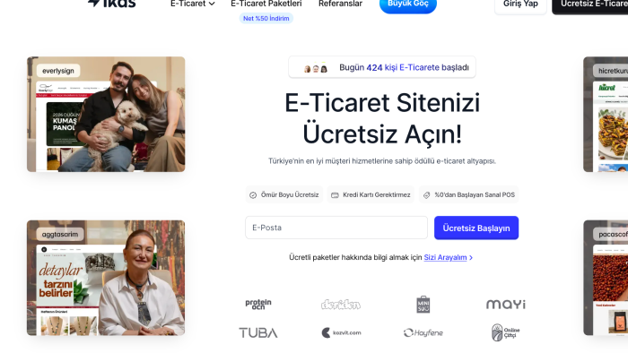 mağazanızdaki ürünleri e sayfanıza giriş yapabilirim