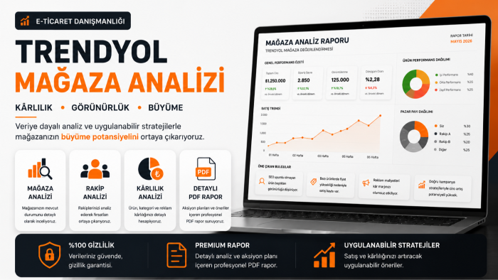 Trendyol mağazanızı analiz ediyor ve geliştiriyorum