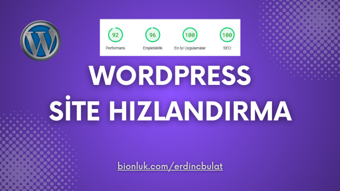 WordPress sitenizi hızlandırır, PageSpeed puanını artırırım