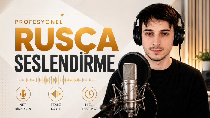 anadil seviyesinde Rusça seslendirme yapıyorum