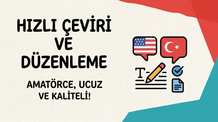 metinlerinizi ve çevirilerinizi hızlıca düzenlerim
