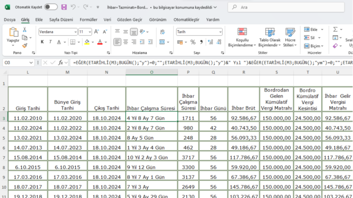 Excel ile raporlarınızı yapabilirim