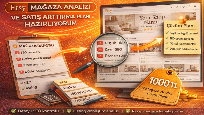 Etsy mağaza analizi (shop audit) yaparım