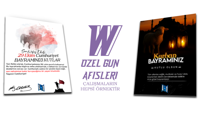 özel günler için afiş tasarımı yapıyorum