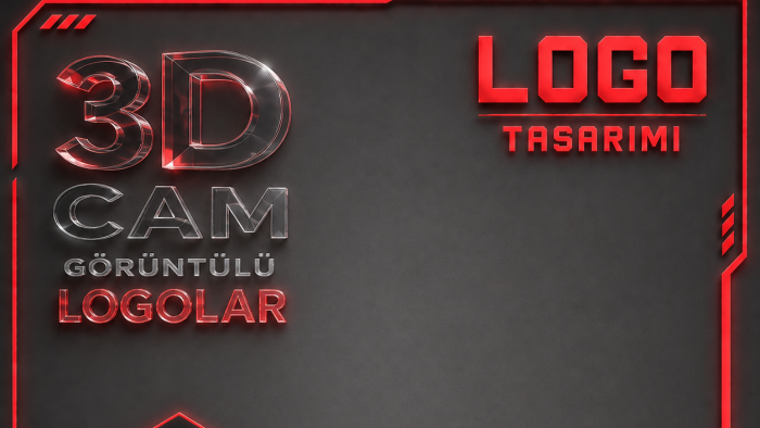 3D cam görünümlü şık bir logo yapabilirim