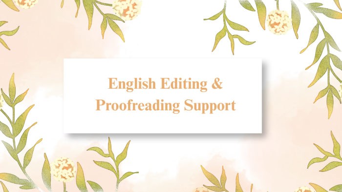  İngilizce redaksiyon ve edit desteği veriyorum