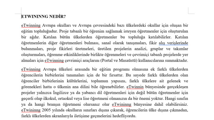 İngilizce veya Türkçe bir metin yazabilirim
