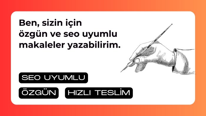 araştırmacı ruhumla özgün yazılar yazabilirim