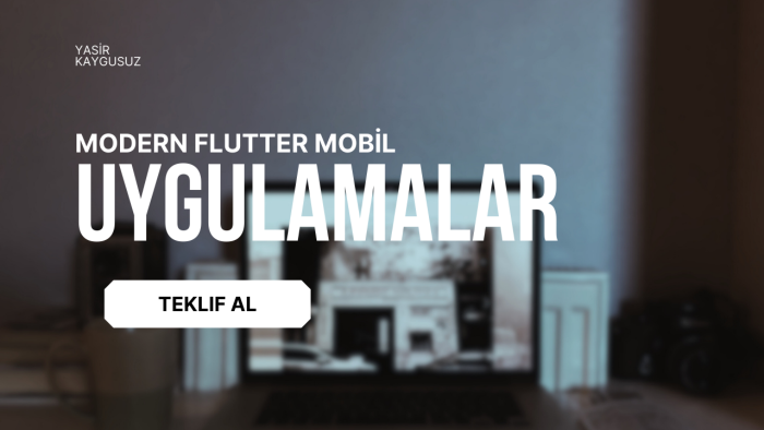 modern Flutter mobil uygulamalar geliştiririm