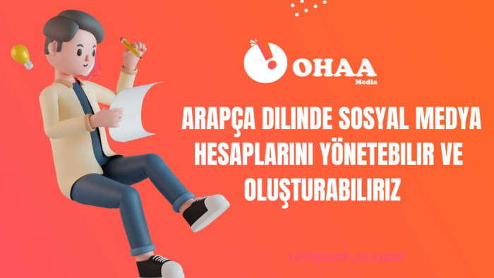 Arapça olarak sosyal medyayı yönetebilirim