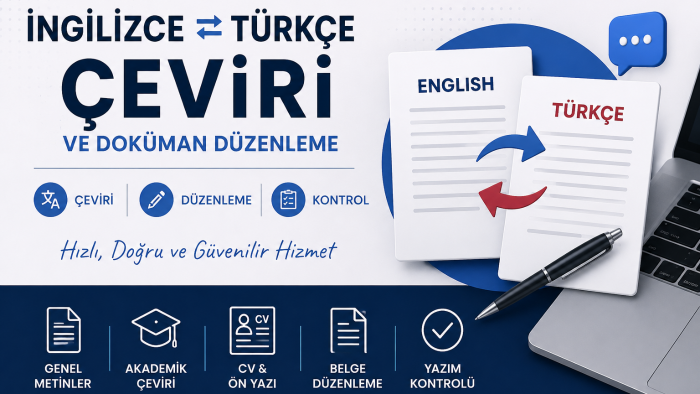 İngilizce ve Türkçe çeviri ile doküman düzenliyorum