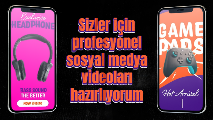 sosyal medya için hareketli videolar oluşturabilirim