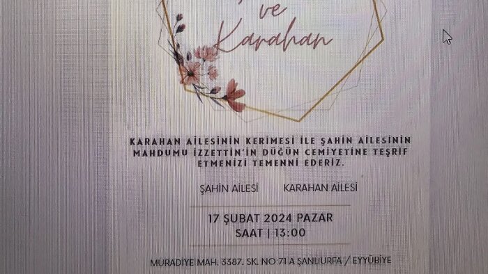 sana davetiye hazırlarım