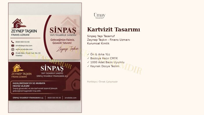  baskıya hazır kartvizit tasarımı yapıyorum