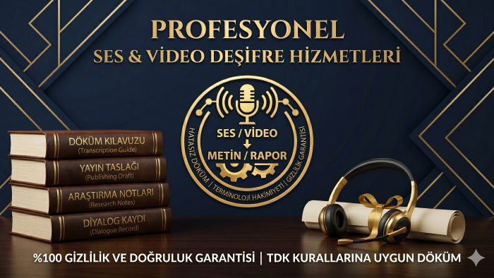 akademik ve kurumsal kayıtlarınızı( tr-en) deşifre ederim