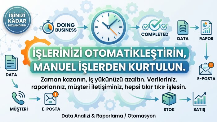 iş süreçlerinizi otomatikleştirip zaman kazandırırım