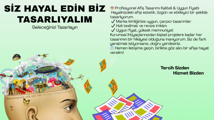 el ilanı, broşür, katolog ve afiş tasarımı yaparım