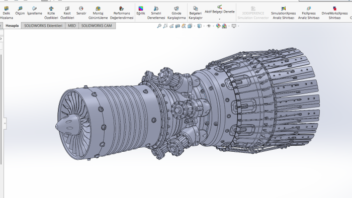 SolidWorks'de 3d tasarım ve teknik çizim yapabilirim