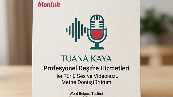 ses kayıtlarınızı ve mülakatlarınızı yazıya dökerim