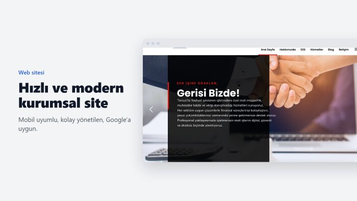 firmanıza hızlı ve modern kurumsal web sitesi yaparım