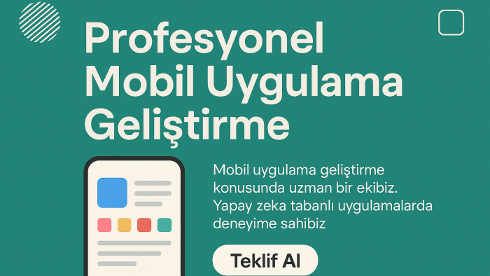profesyonel uygulamalarınız geliştirebilirim