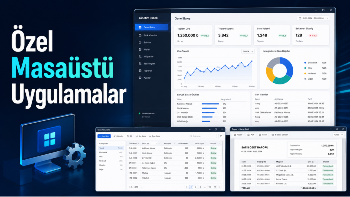 ihtiyacınıza özel masaüstü uygulamalar geliştiririm
