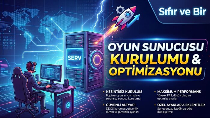 İstediğiniz oyuna ait sunucuyu kurabilirim