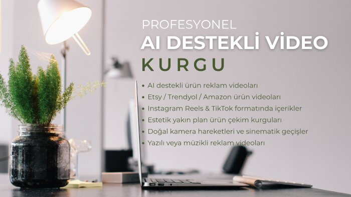 yapay zeka destekli ürün tanıtım videoları tasarlarım