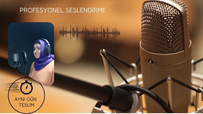 seslendirme işlerini profesyonel ve kısa sürede tamamlarım