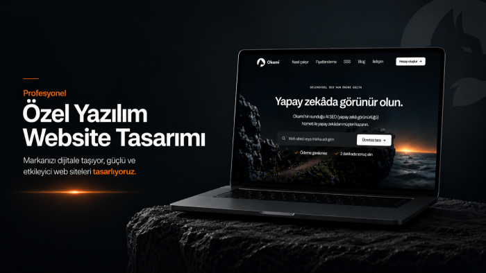 anahtar teslim özel yazılım web sitesi ve SEO yaparım