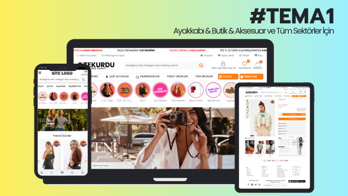 gelişmiş modüllü ve şık e-ticaret sitesi yapabilirim