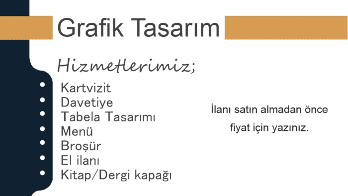menü, el ilanı, broşür, katalog, afiş tasarımları yaparım