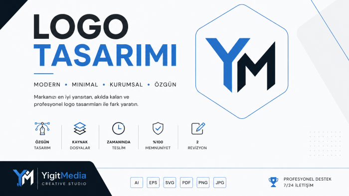 markanıza özel modern ve kurumsal logo tasarlarım