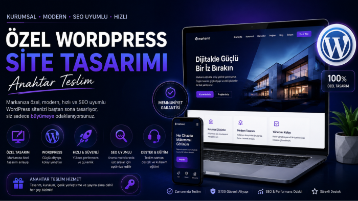 wordpress uzmanıyım size özel tasarımlı site hazırlarım