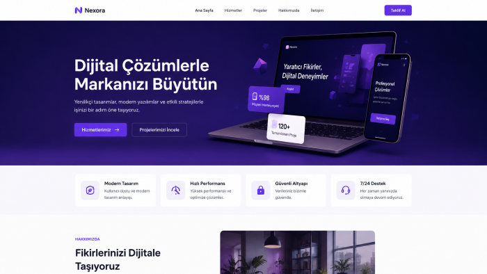 modern ve profesyonel landing page tasarımı yaparım