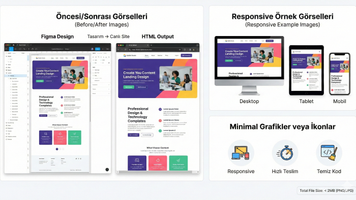 tasarım dosyalarını profesyonel HTML’e çeviririm