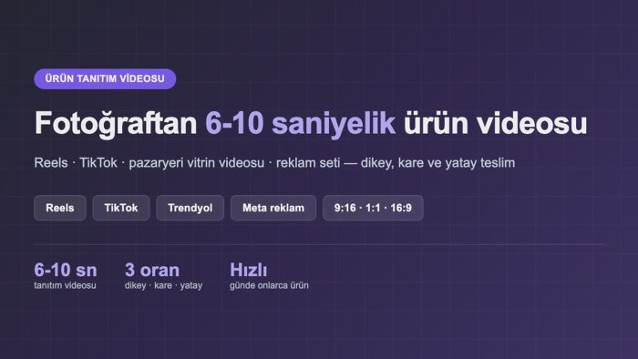 ürününüz için tanıtım videosu hazırlarım