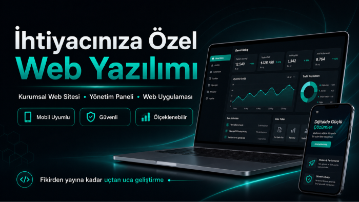 ihtiyacınıza özel web sitesi ve panel geliştiririm