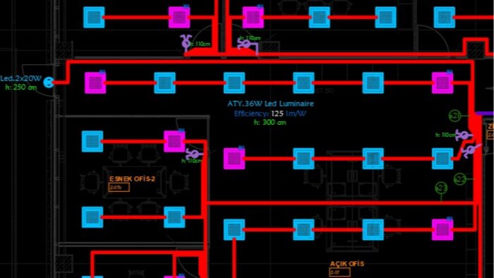 AutoCAD ortamında tüm elektrik projelerinizi çizebilirim
