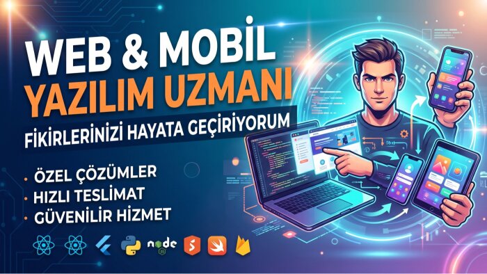 React Native ile Android ve iOS mobil uygulama geliştiririm