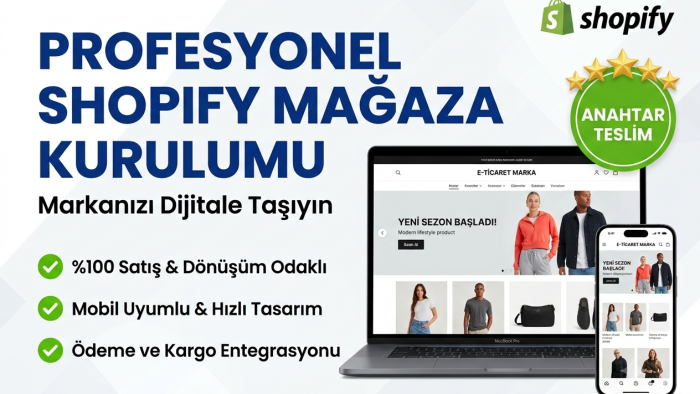 satış odaklı anahtar teslim Shopify mağazanızı kurabilirim