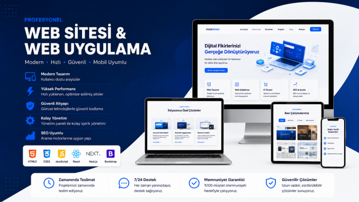 profesyonel web uygulamaları ve websiteleri oluşturabilirim