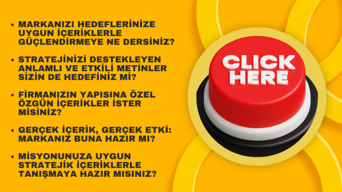 stratejinizi destekleyen özgün ve etkili içerikler sunuyorum