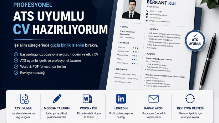 size profesyonel bir cv hazırlayabilirim