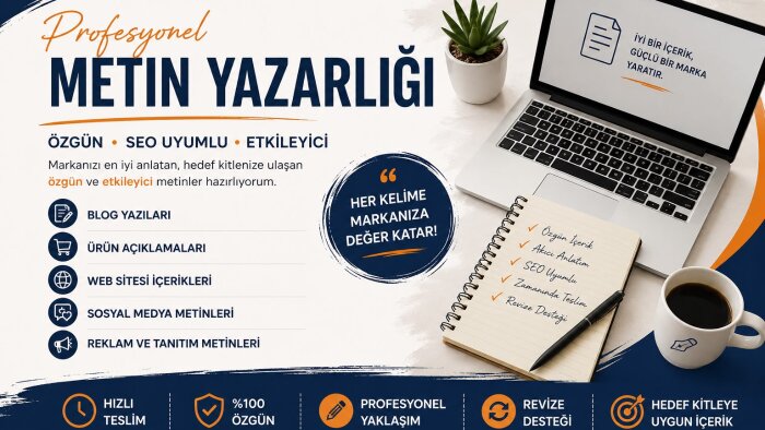 markanıza özel profesyonel metinler yazabilirim