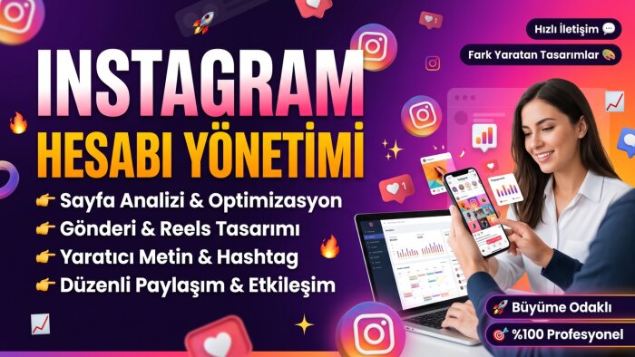 aylık olarak Instagram hesabınızı yönetiyorum