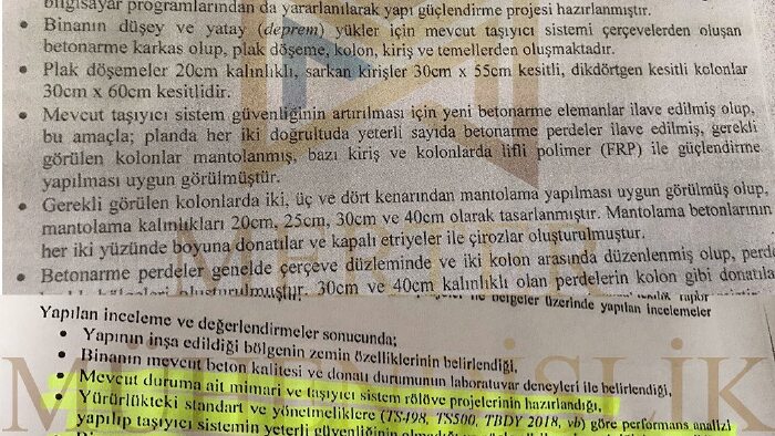 mevcut yapılar için güçlendirme ve teknik analiz yapıyorum