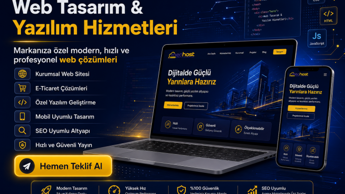 ihtiyacınıza uygun özel web yazılımları geliştirim