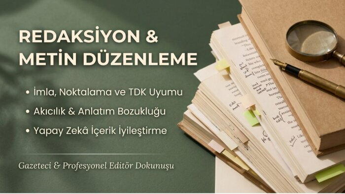 metinlerinizi imla ve anlatım yönünden düzenlerim