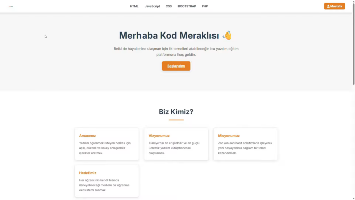HTML, CSS, JS, WordPress kullanarak web sitenizi yapabilirim